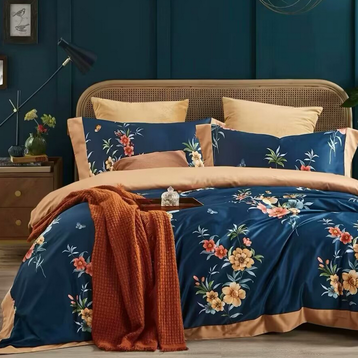 91家纺网 家纺一手货源 找家纺 （总）未来家居 2025新款优帝100支贡缎长绒棉四件套-1