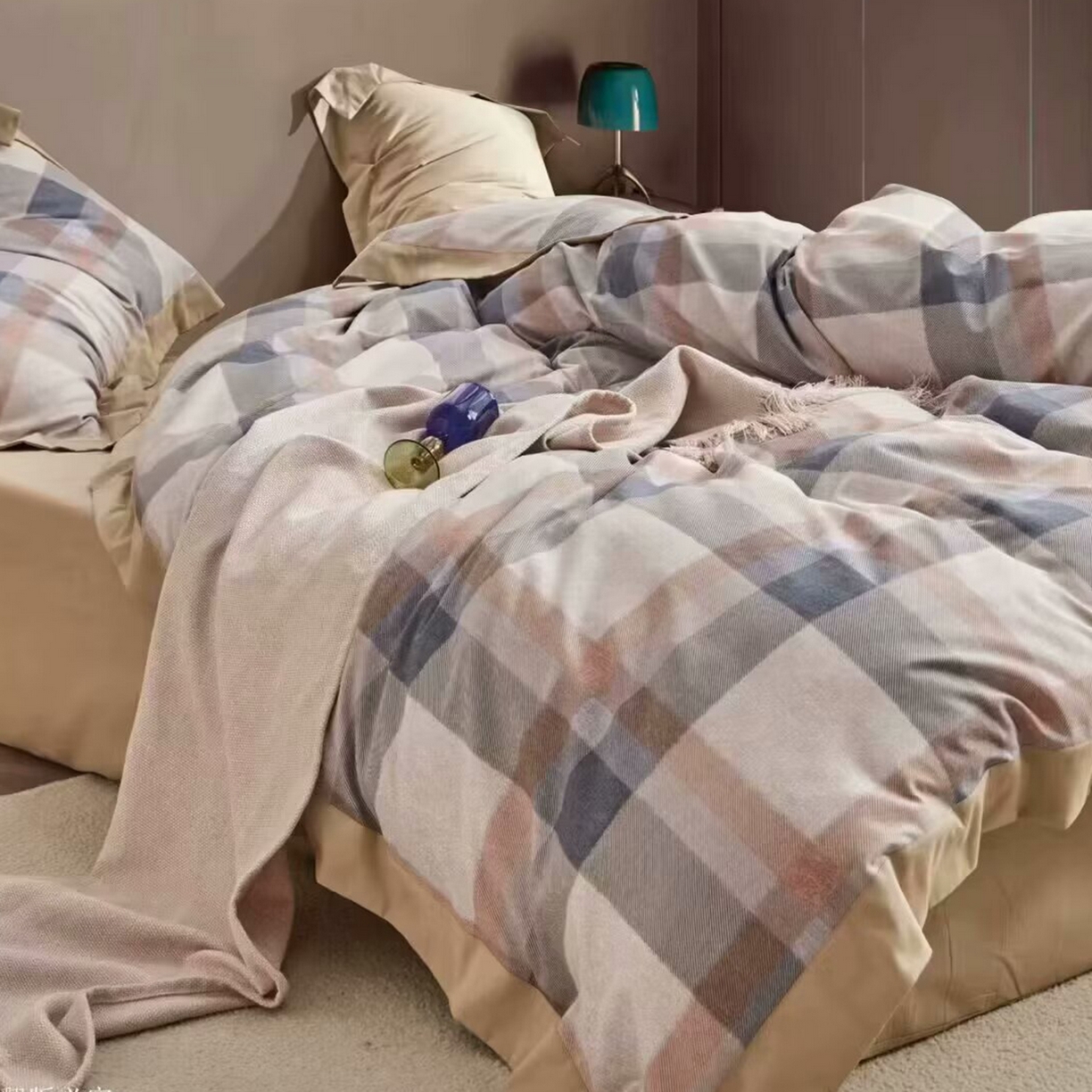 91家纺网 家纺一手货源 找家纺 （总）未来家居 2025新款优帝100支贡缎长绒棉四件套-1