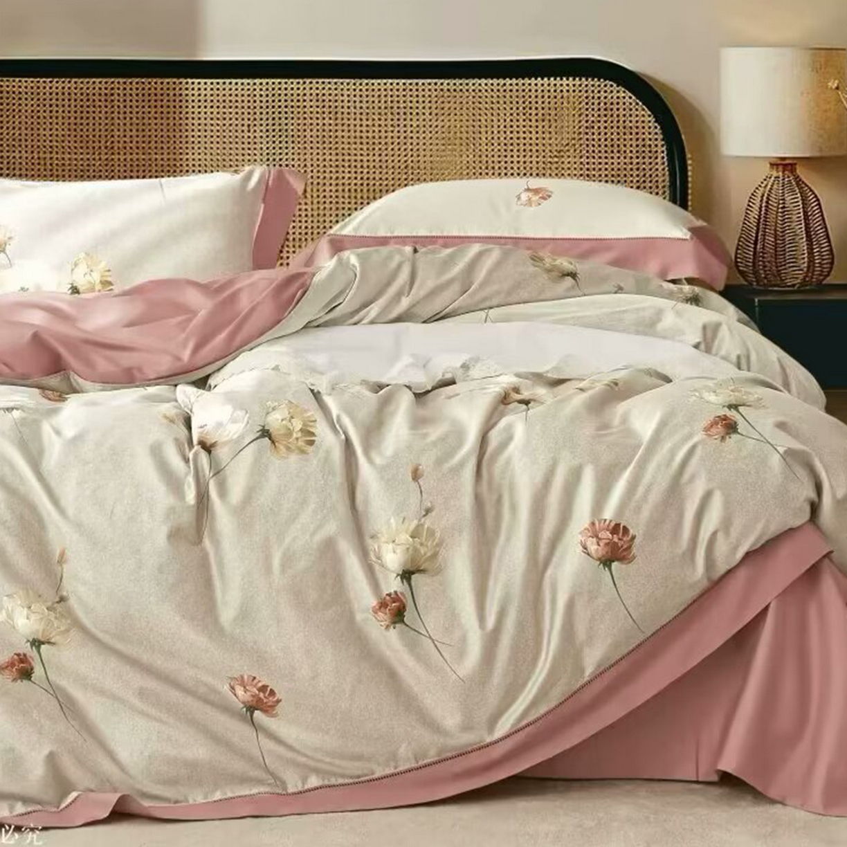 91家纺网 家纺一手货源 找家纺 （总）未来家居 2025新款优帝100支贡缎长绒棉四件套-1