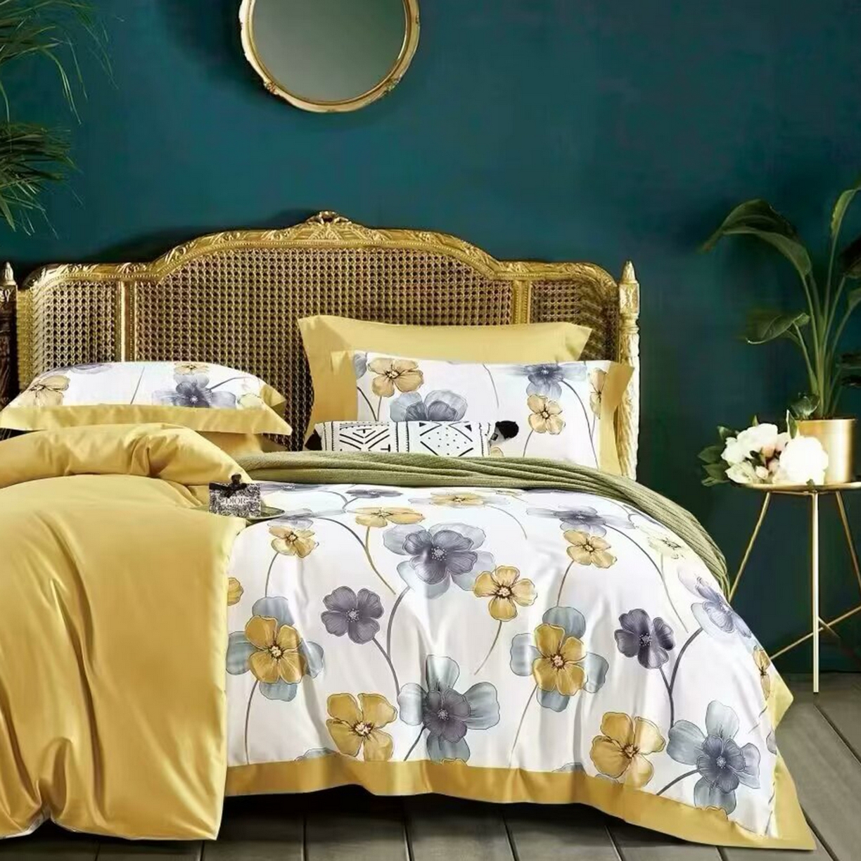 91家纺网 家纺一手货源 找家纺 （总）未来家居 2025新款优帝100支贡缎长绒棉四件套-1