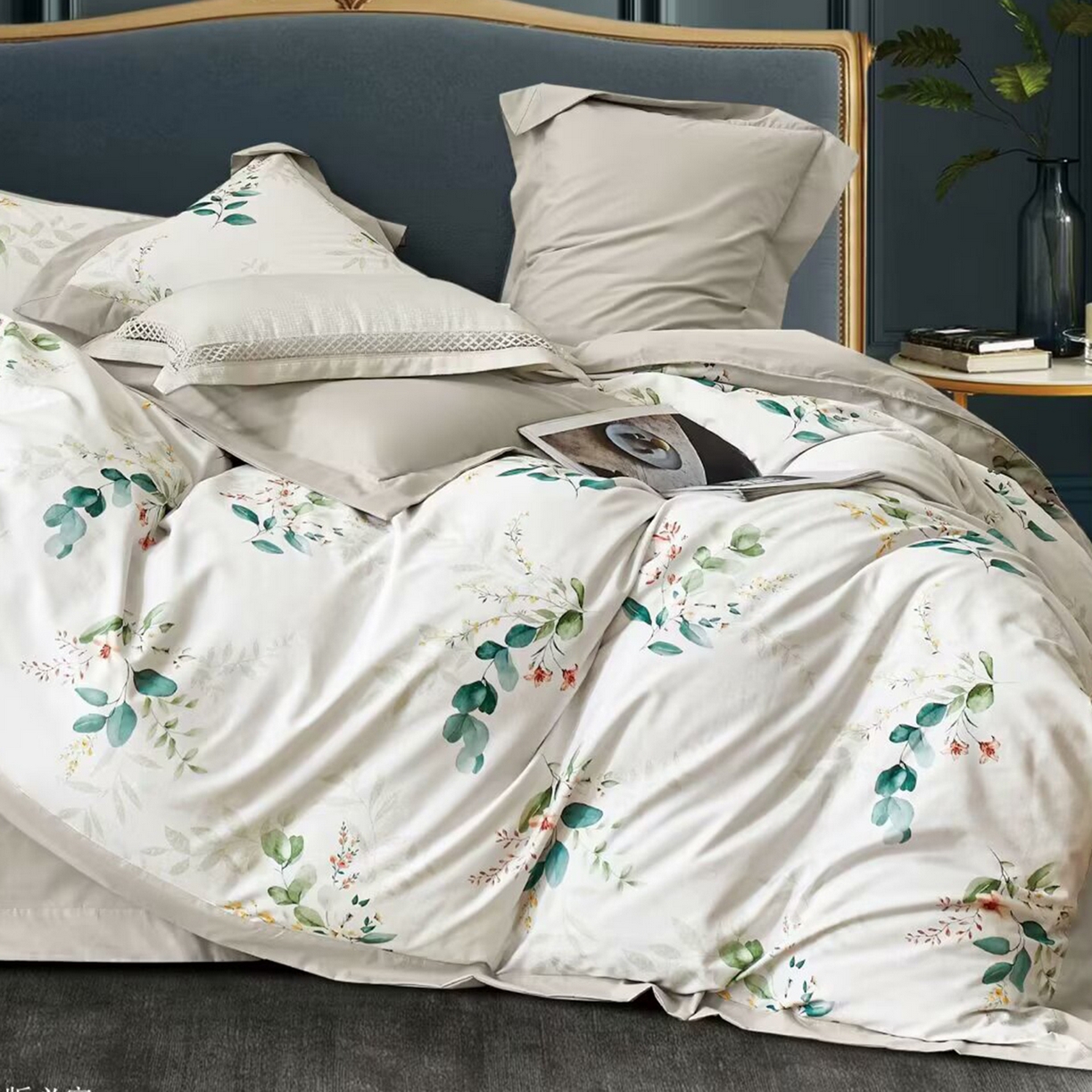 91家纺网 家纺一手货源 找家纺 （总）未来家居 2025新款优帝100支贡缎长绒棉四件套-1