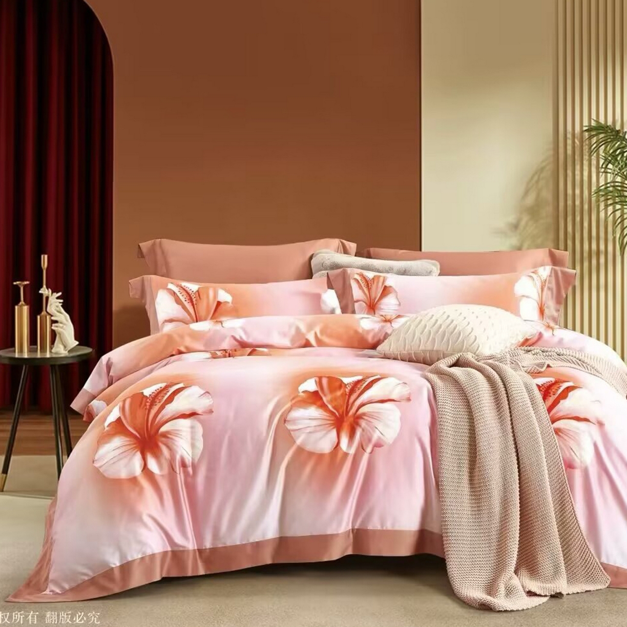91家纺网 家纺一手货源 找家纺 （总）未来家居 2025新款优帝100支贡缎长绒棉四件套-1