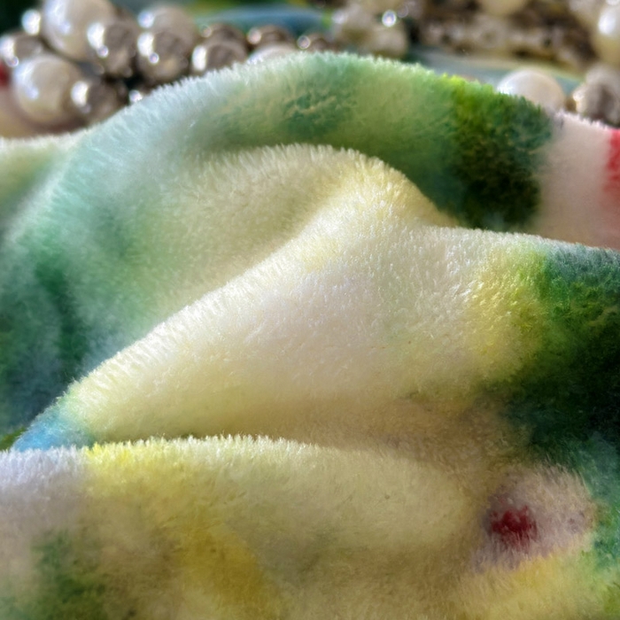 91家纺网 家纺一手货源 找家纺 瑞宝 2025新款全消光牛奶绒床裙四件套-花期如梦 花期如梦-青柠绿