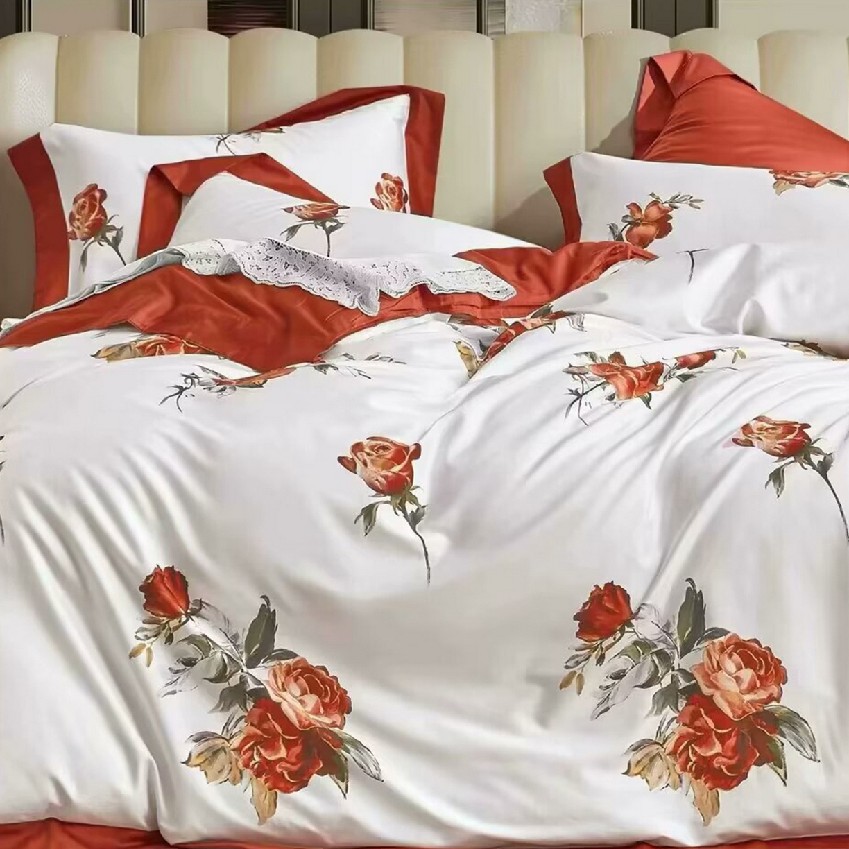 91家纺网 家纺一手货源 找家纺 （总）未来家居 2025新款优帝100支贡缎长绒棉四件套-1