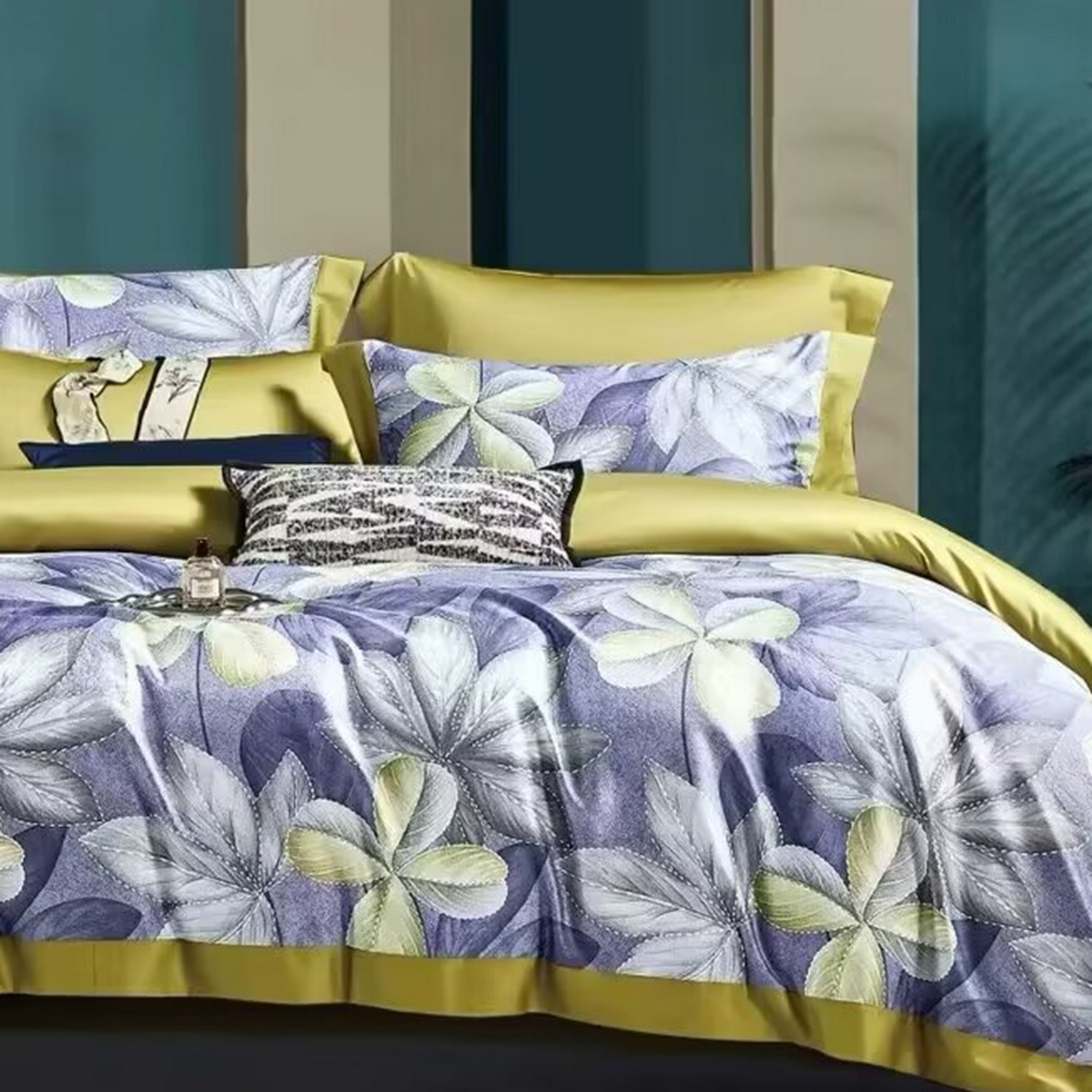 91家纺网 家纺一手货源 找家纺 （总）未来家居 2025新款优帝100支贡缎长绒棉四件套-1