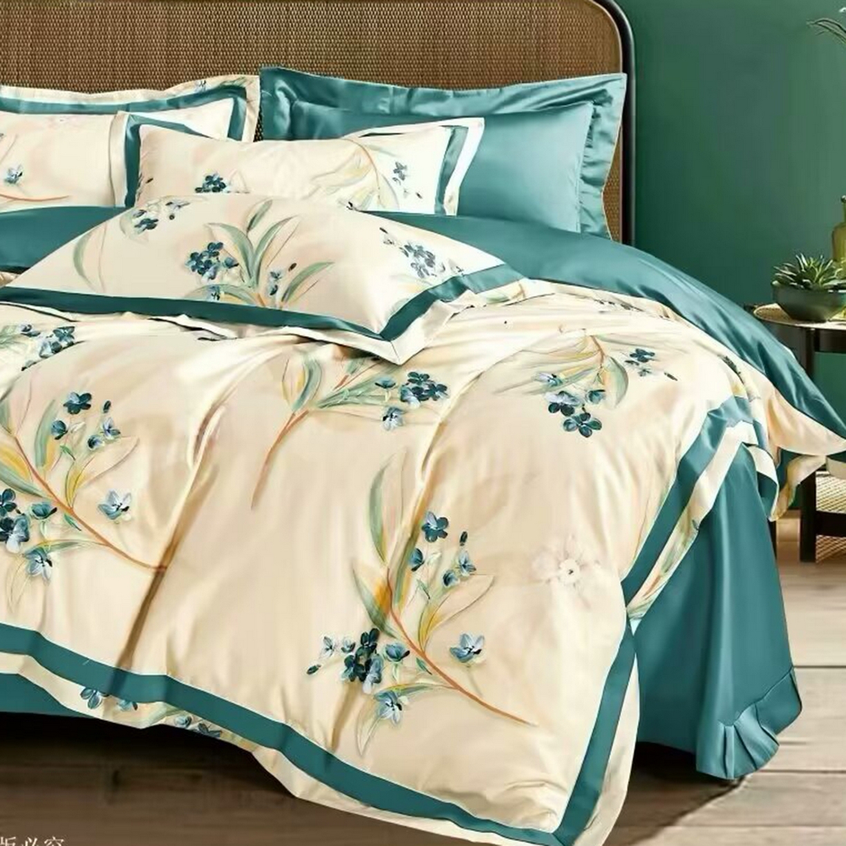 91家纺网 家纺一手货源 找家纺 （总）未来家居 2025新款优帝100支贡缎长绒棉四件套-1