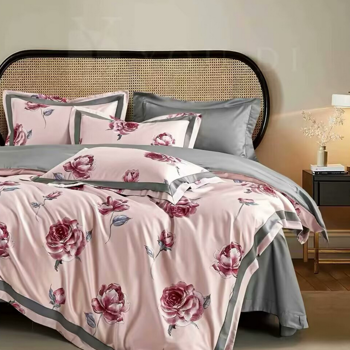 91家纺网 家纺一手货源 找家纺 （总）未来家居 2025新款优帝100支贡缎长绒棉四件套-1