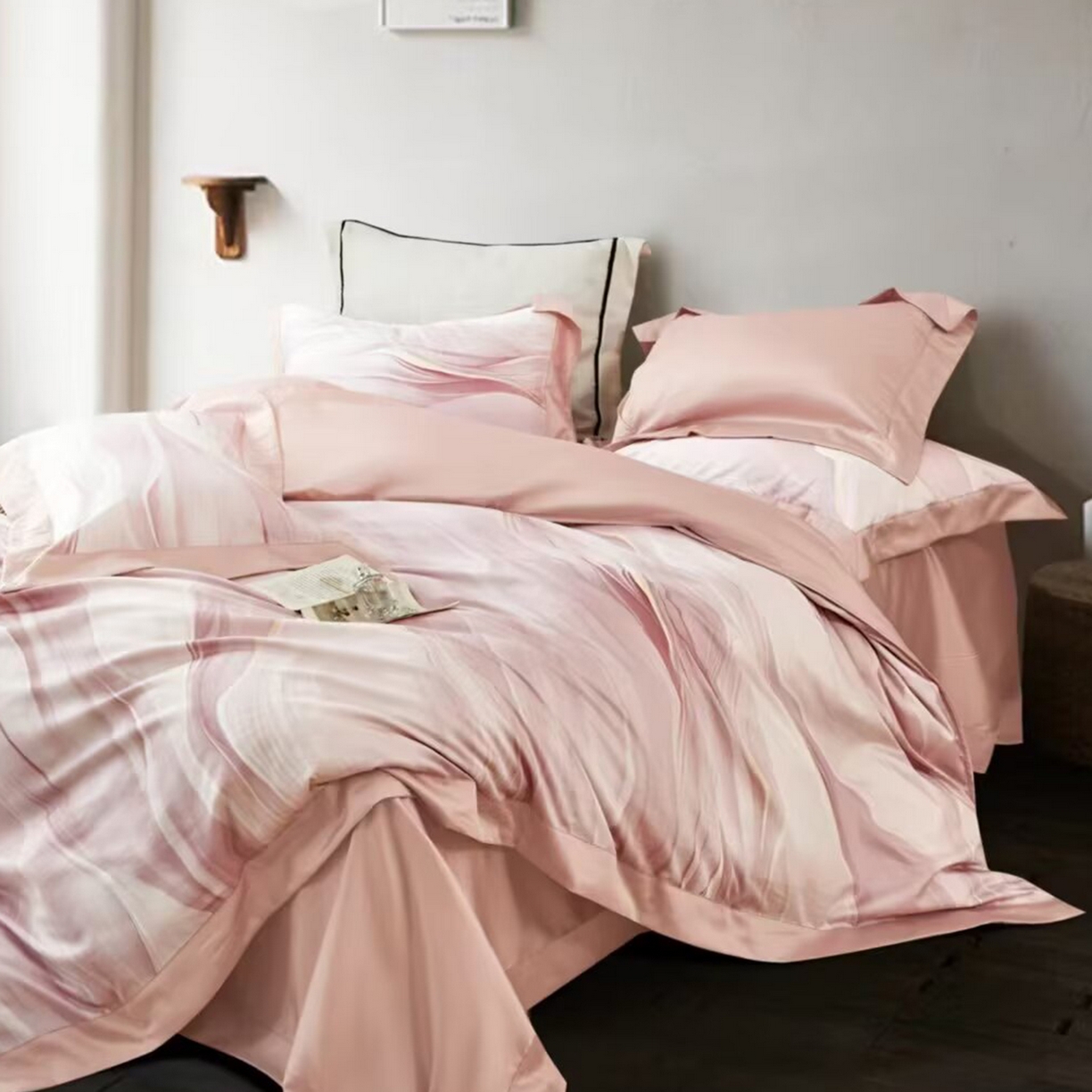 91家纺网 家纺一手货源 找家纺 （总）未来家居 2025新款优帝100支贡缎长绒棉四件套-1