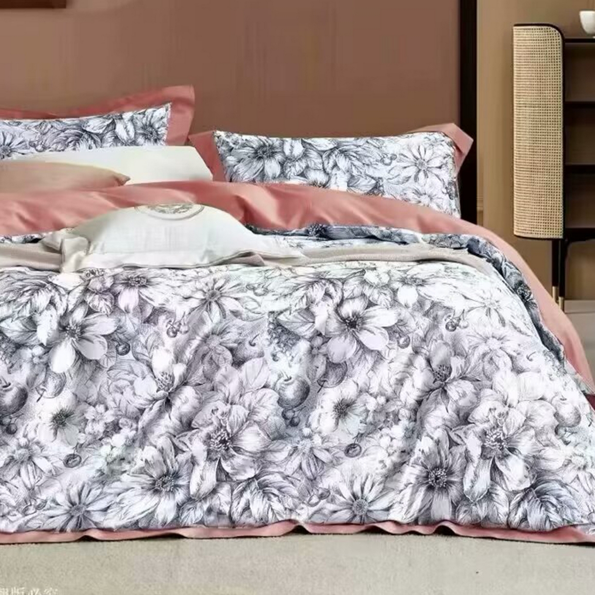 91家纺网 家纺一手货源 找家纺 （总）未来家居 2025新款优帝100支贡缎长绒棉四件套-1