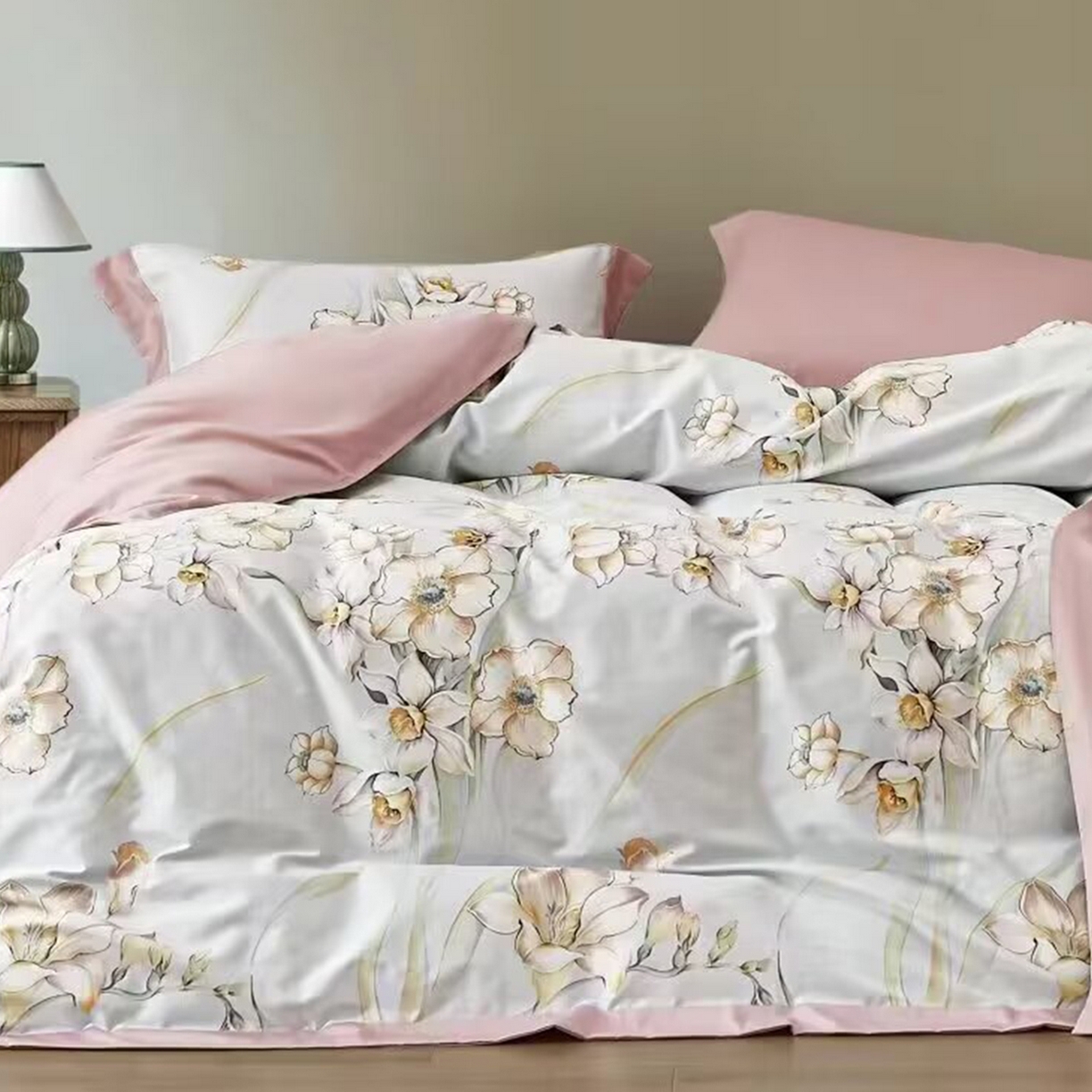 91家纺网 家纺一手货源 找家纺 （总）未来家居 2025新款优帝100支贡缎长绒棉四件套-1