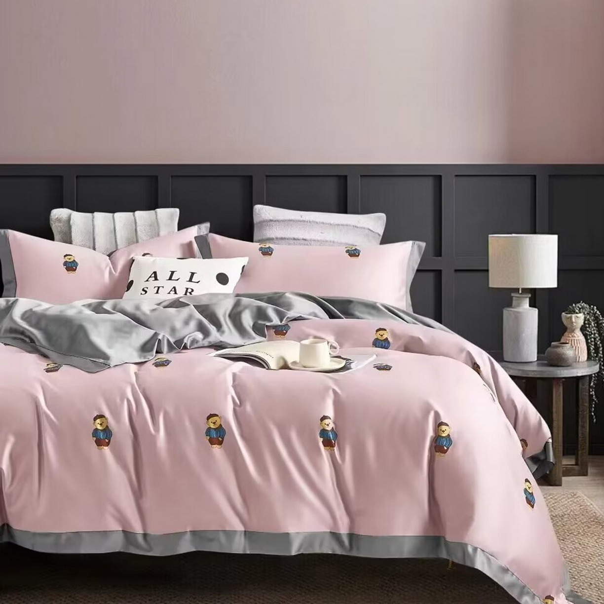 91家纺网 家纺一手货源 找家纺 （总）未来家居 2025新款优帝100支贡缎长绒棉四件套-1