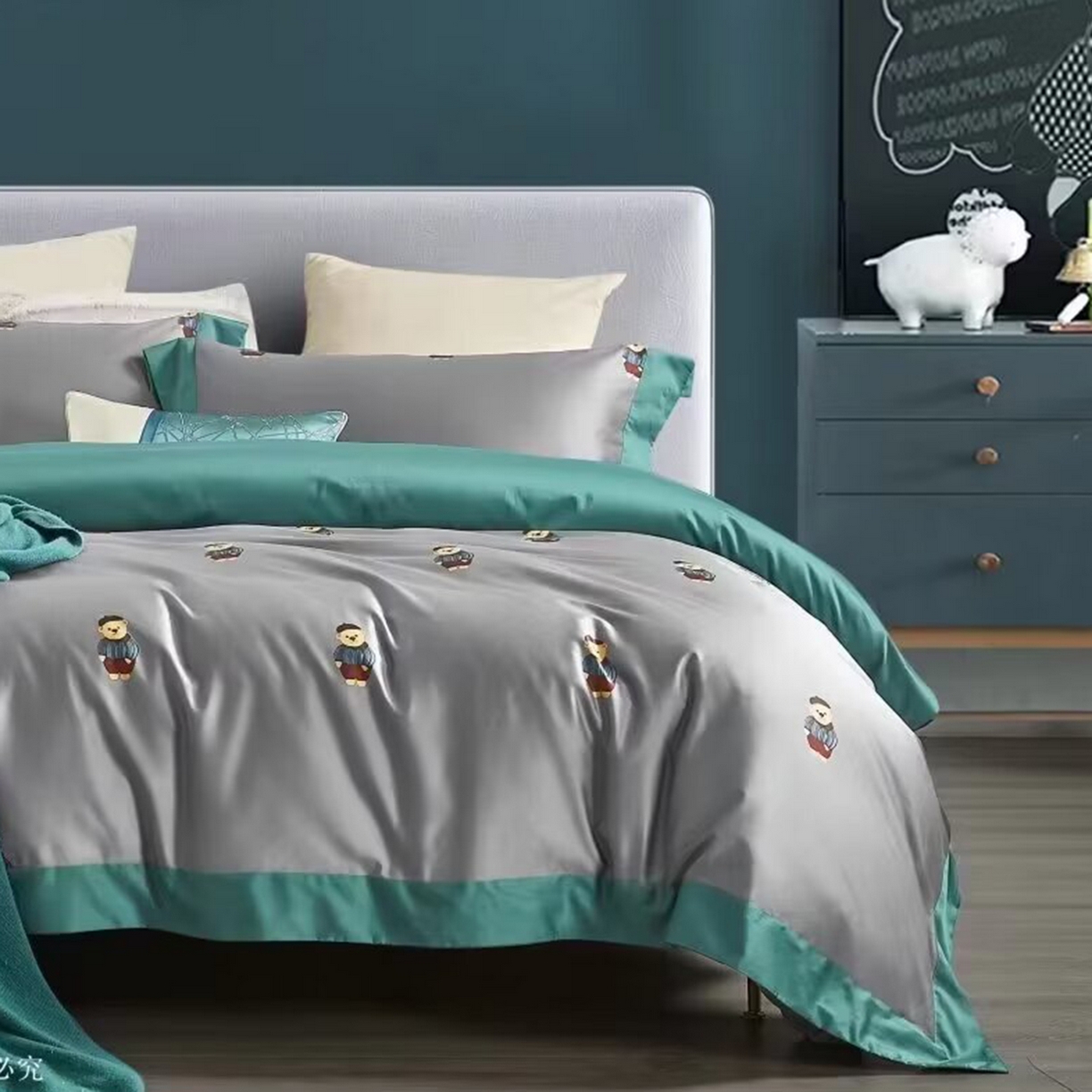 91家纺网 家纺一手货源 找家纺 （总）未来家居 2025新款优帝100支贡缎长绒棉四件套-1