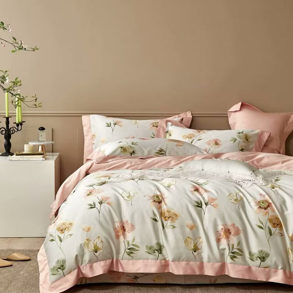 91家纺网 家纺一手货源 找家纺 （总）未来家居 2025新款优帝100支贡缎长绒棉四件套-1