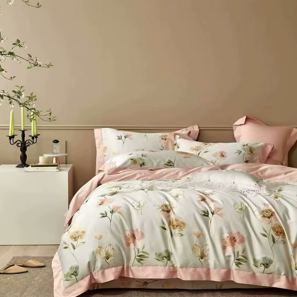 91家纺网 家纺一手货源 找家纺 （总）未来家居 2025新款优帝100支贡缎长绒棉四件套-1