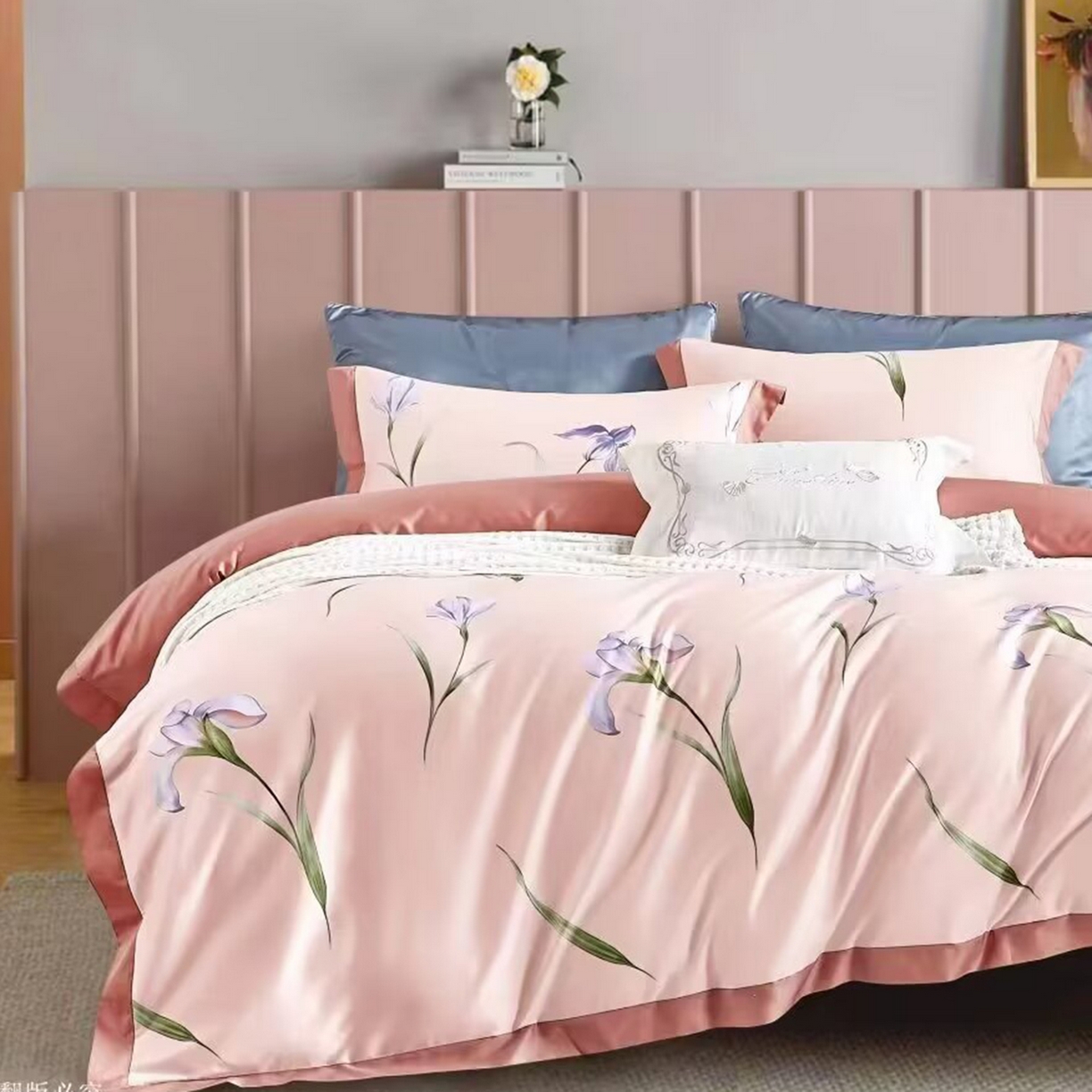 91家纺网 家纺一手货源 找家纺 （总）未来家居 2025新款优帝100支贡缎长绒棉四件套-1