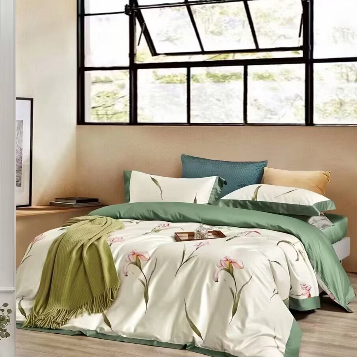 91家纺网 家纺一手货源 找家纺 （总）未来家居 2025新款优帝100支贡缎长绒棉四件套-1