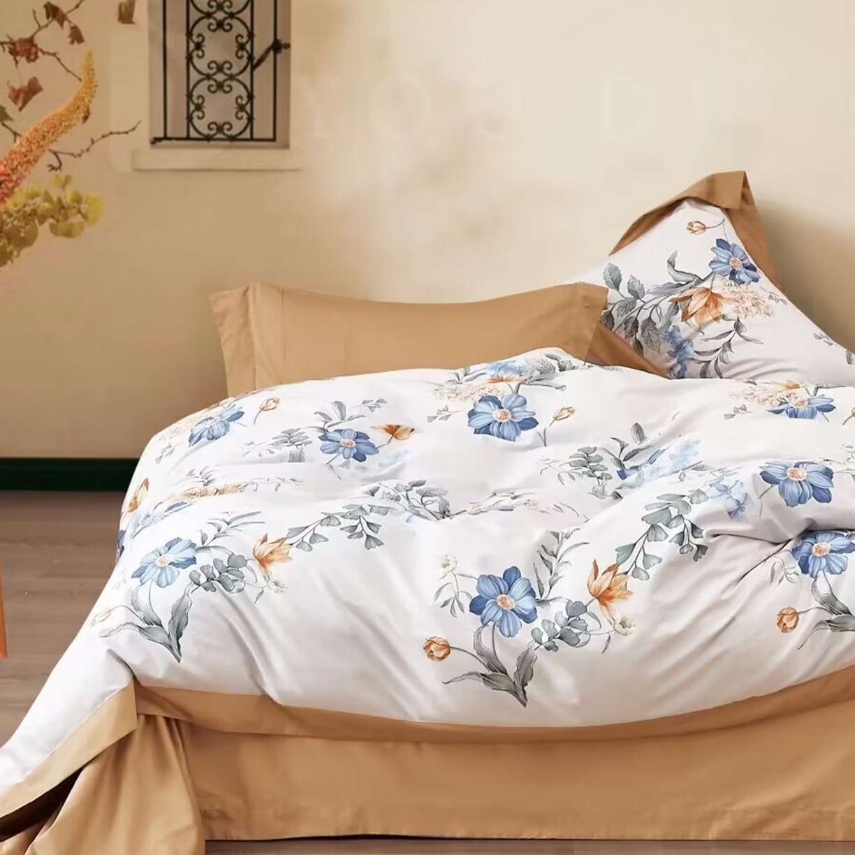 91家纺网 家纺一手货源 找家纺 （总）未来家居 2025新款优帝100支贡缎长绒棉四件套-1