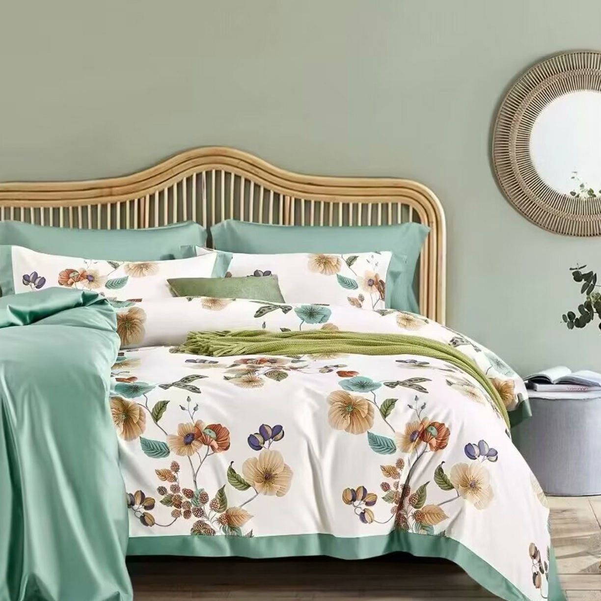 91家纺网 家纺一手货源 找家纺 （总）未来家居 2025新款优帝100支贡缎长绒棉四件套-1