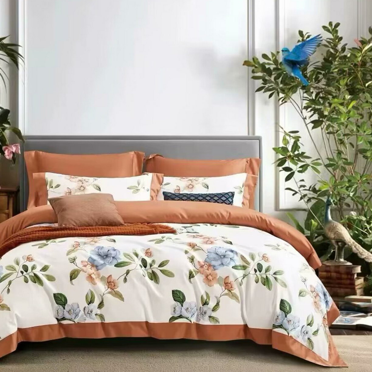 91家纺网 家纺一手货源 找家纺 （总）未来家居 2025新款优帝100支贡缎长绒棉四件套-1