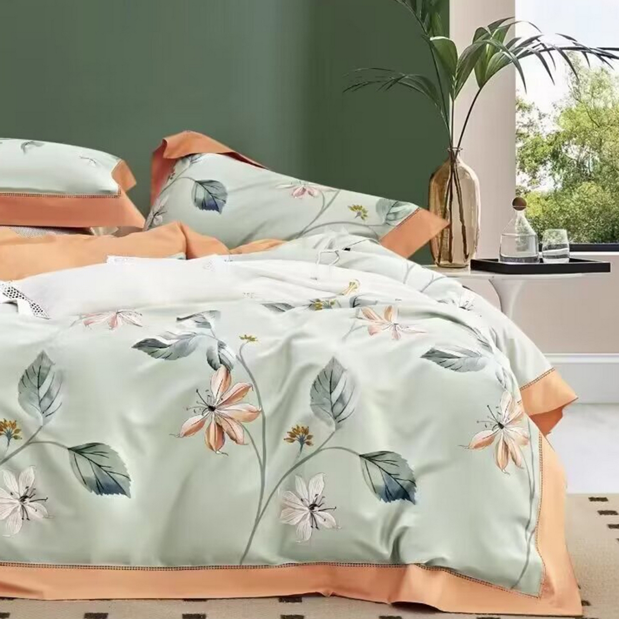 91家纺网 家纺一手货源 找家纺 （总）未来家居 2025新款优帝100支贡缎长绒棉四件套-1