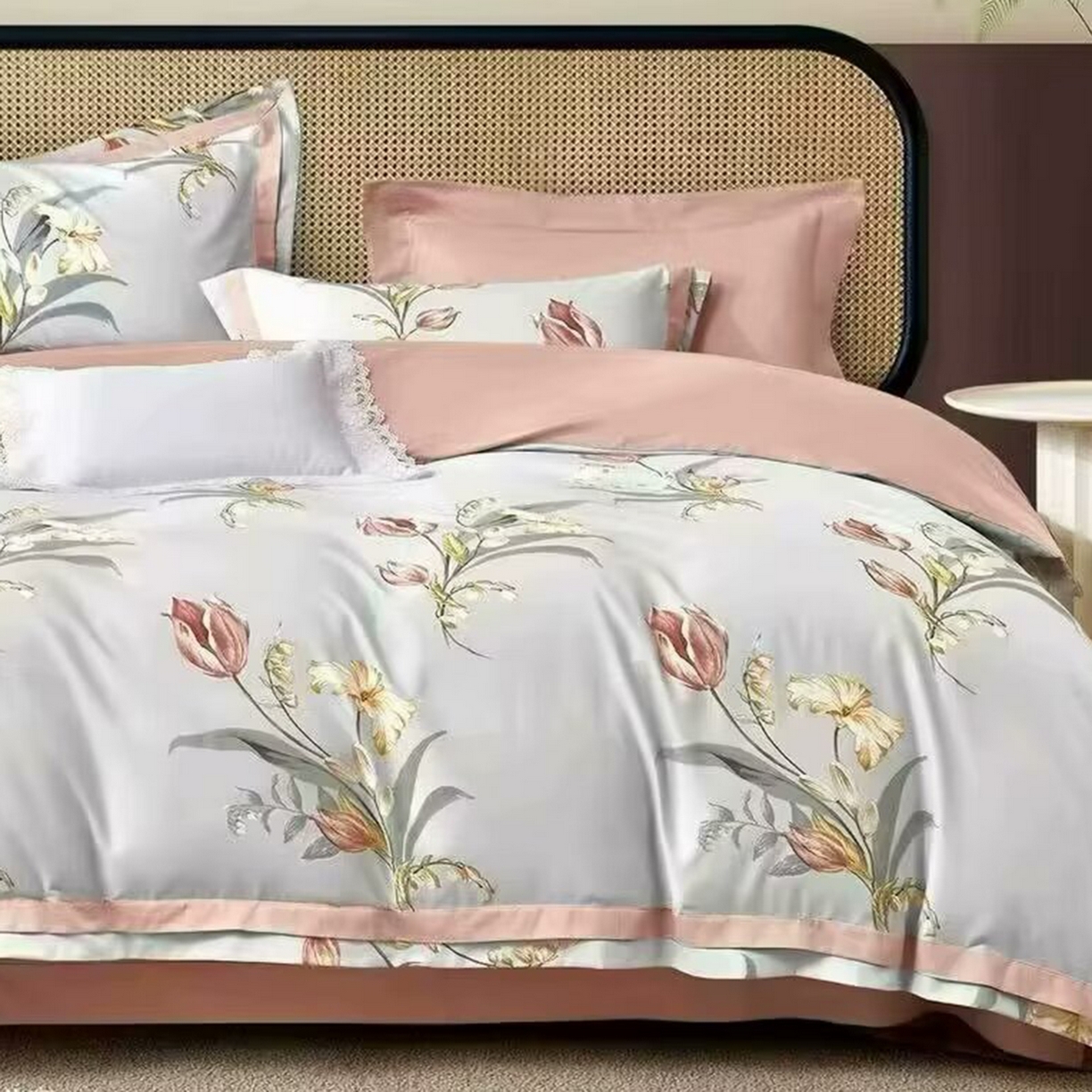 91家纺网 家纺一手货源 找家纺 （总）未来家居 2025新款优帝100支贡缎长绒棉四件套-1