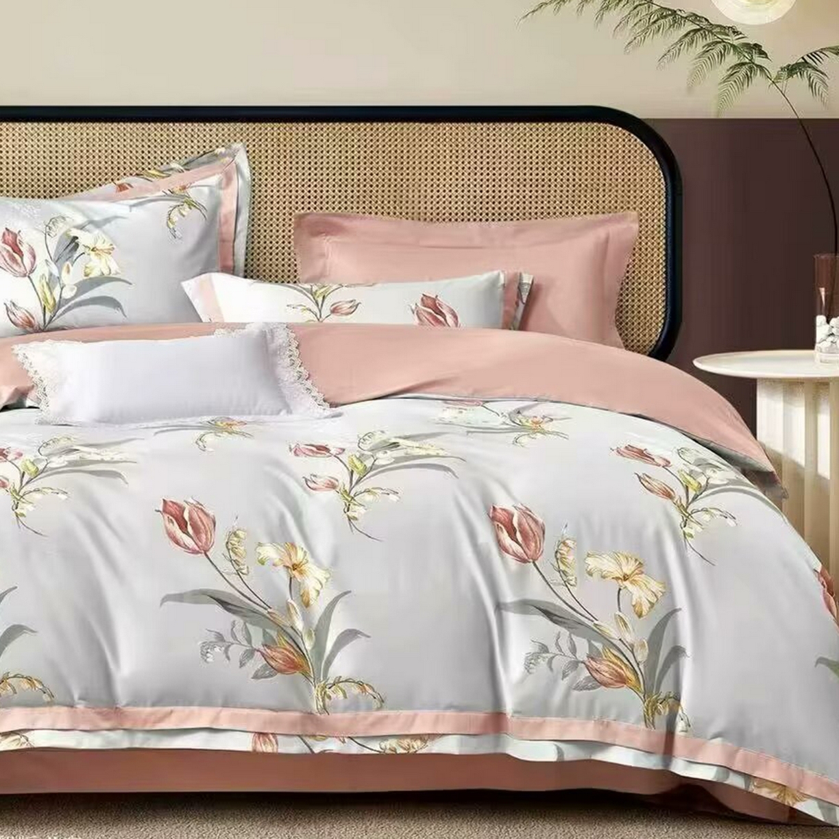 91家纺网 家纺一手货源 找家纺 （总）未来家居 2025新款优帝100支贡缎长绒棉四件套-1