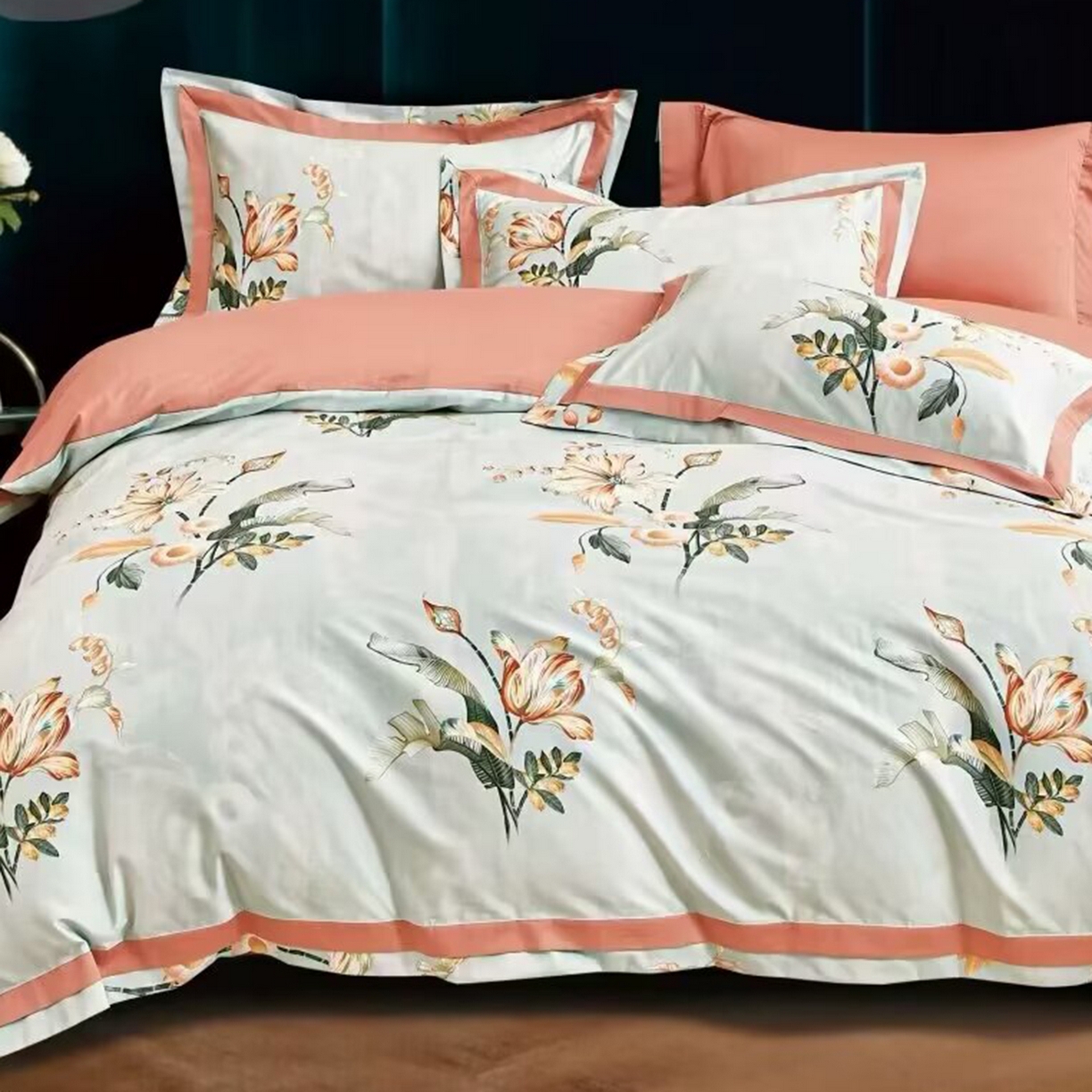 91家纺网 家纺一手货源 找家纺 （总）未来家居 2025新款优帝100支贡缎长绒棉四件套-1