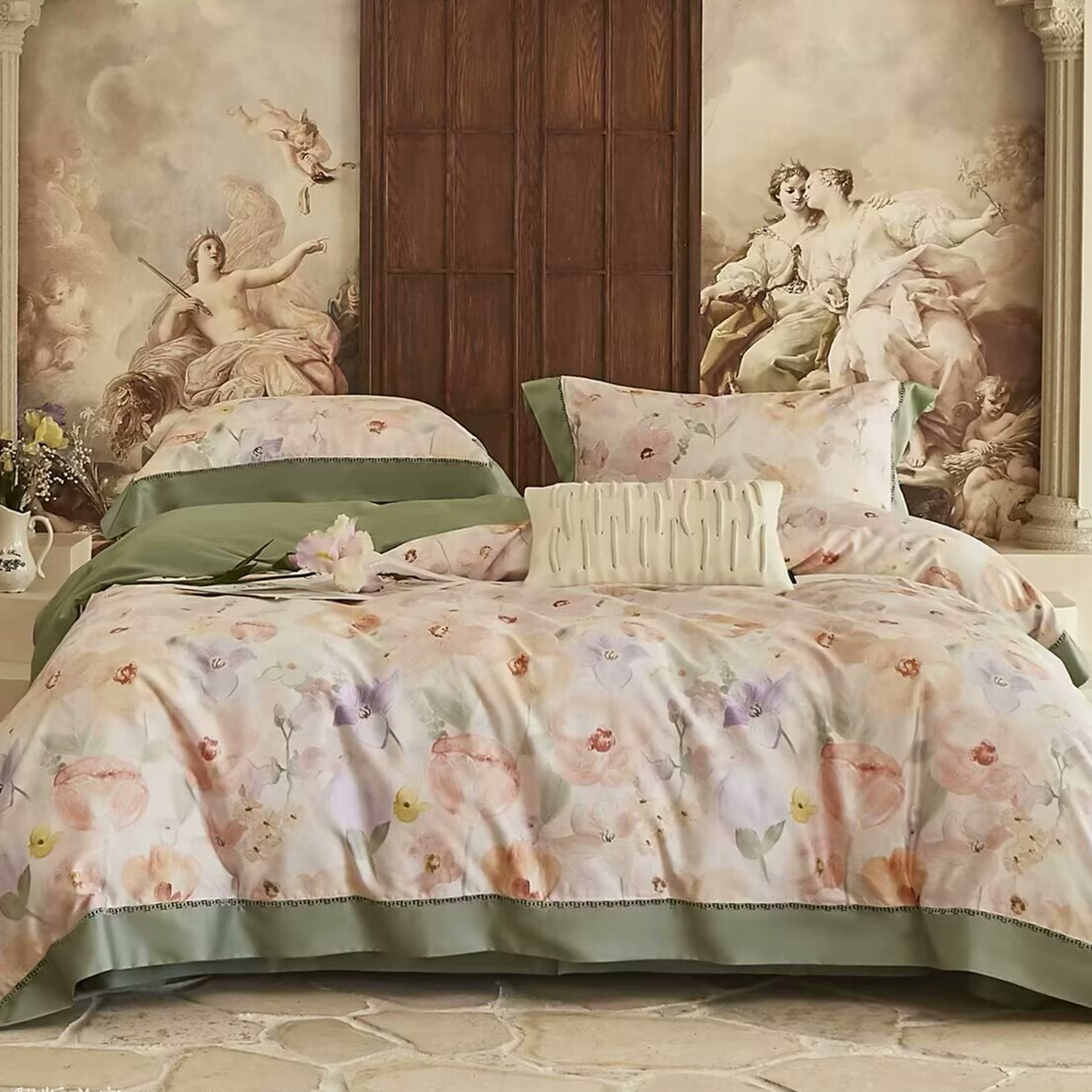 91家纺网 家纺一手货源 找家纺 （总）未来家居 2025新款优帝100支贡缎长绒棉四件套-1