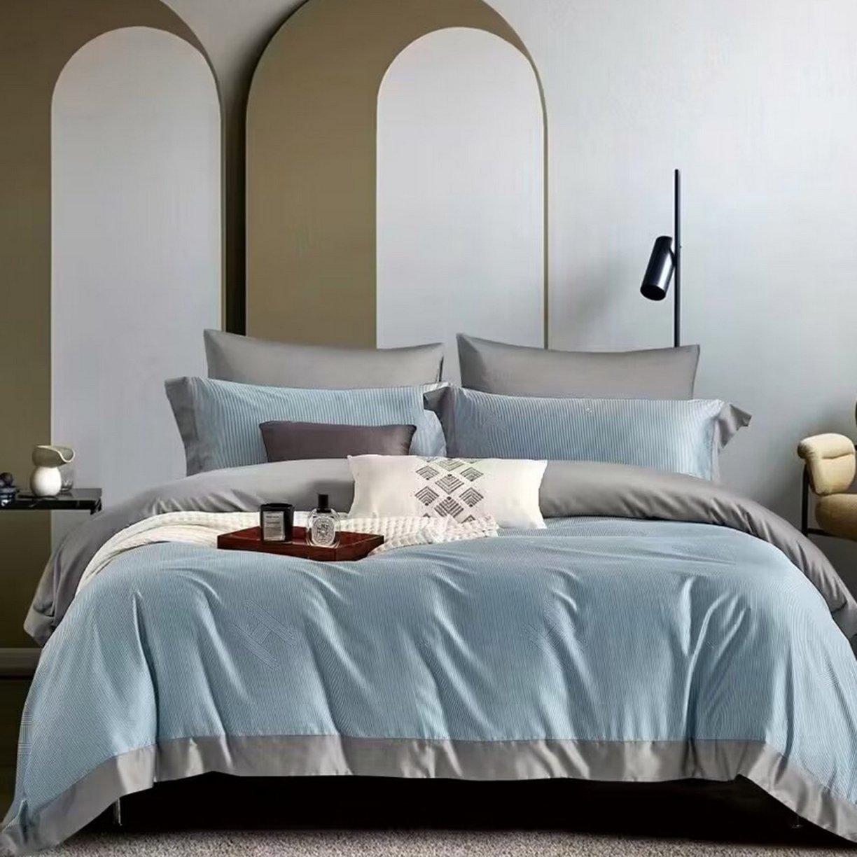 91家纺网 家纺一手货源 找家纺 （总）未来家居 2025新款优帝100支贡缎长绒棉四件套-1