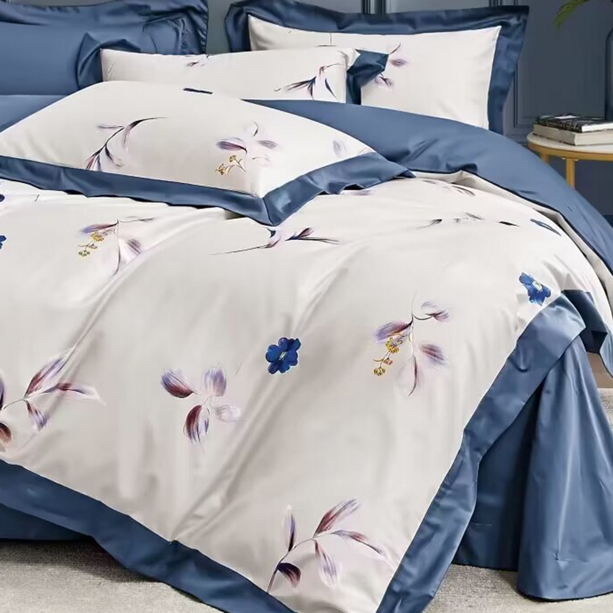 91家纺网 家纺一手货源 找家纺 （总）未来家居 2025新款优帝100支贡缎长绒棉四件套-1