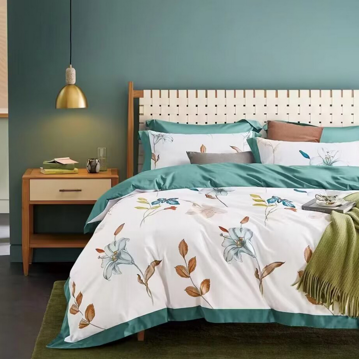 91家纺网 家纺一手货源 找家纺 （总）未来家居 2025新款优帝100支贡缎长绒棉四件套-1