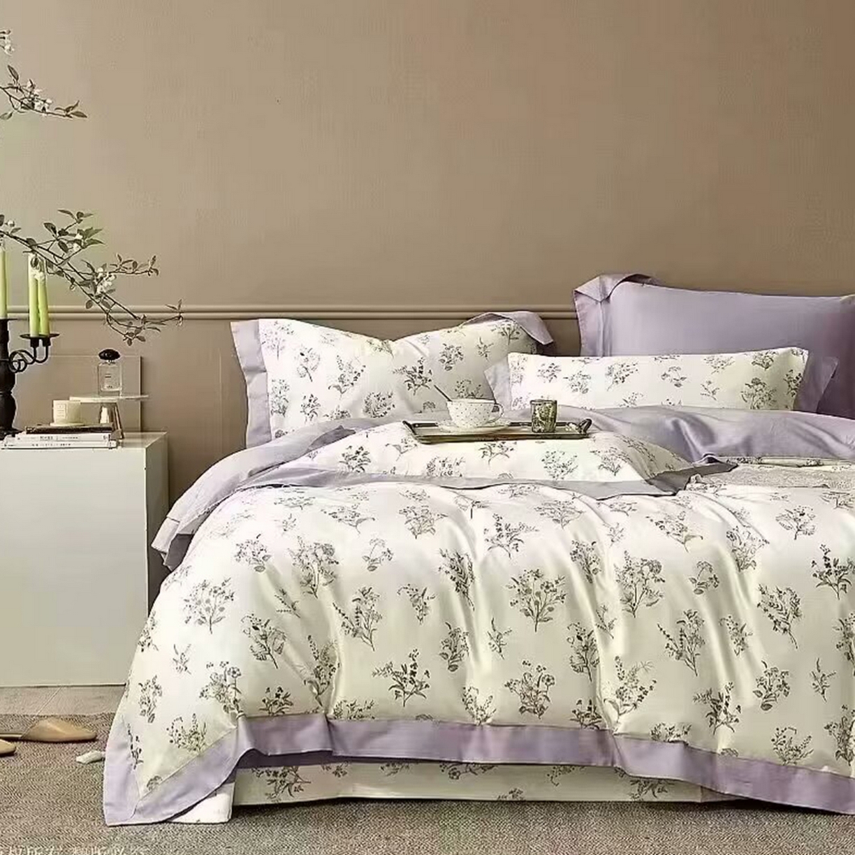 91家纺网 家纺一手货源 找家纺 （总）未来家居 2025新款优帝100支贡缎长绒棉四件套-1