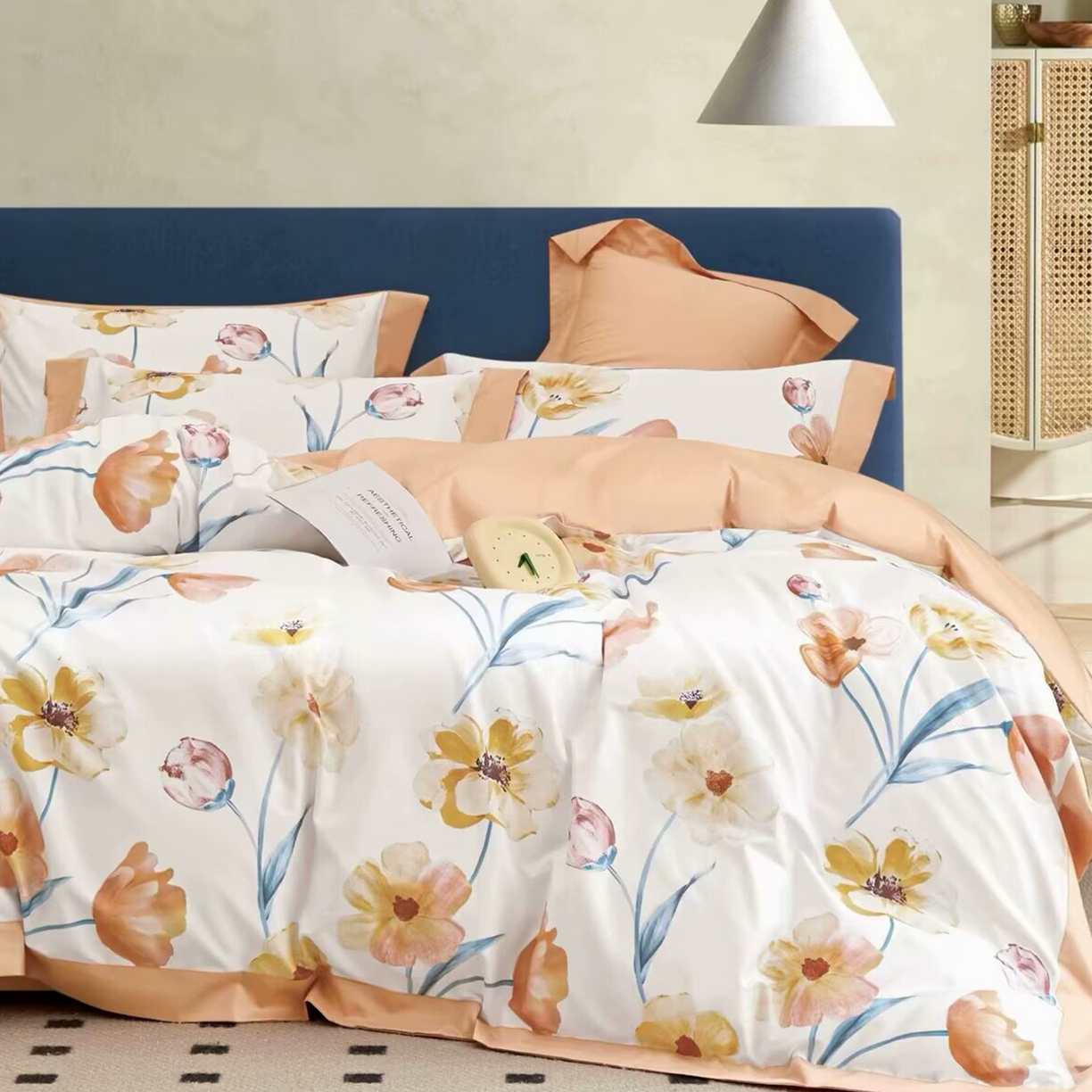 91家纺网 家纺一手货源 找家纺 （总）未来家居 2025新款UD活性印染铂金贡缎长绒棉四件套