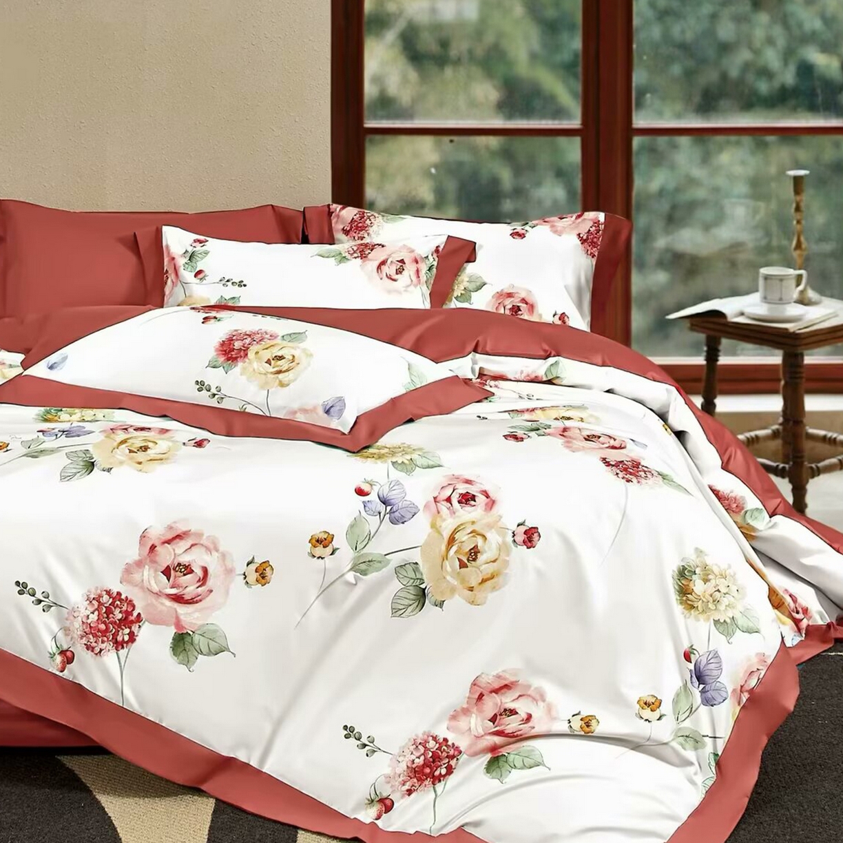 91家纺网 家纺一手货源 找家纺 （总）未来家居 2025新款UD活性印染铂金贡缎长绒棉四件套