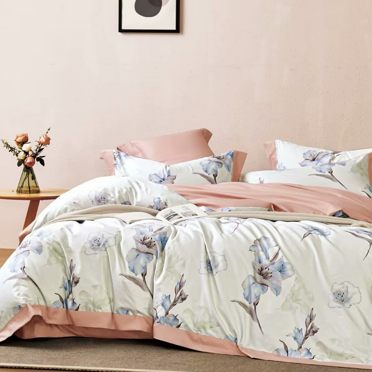 91家纺网 家纺一手货源 找家纺 （总）未来家居 2025新款UD活性印染铂金贡缎长绒棉四件套