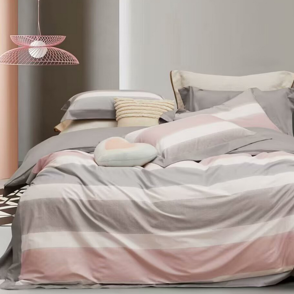 91家纺网 家纺一手货源 找家纺 （总）未来家居 2025新款UD活性印染铂金贡缎长绒棉四件套