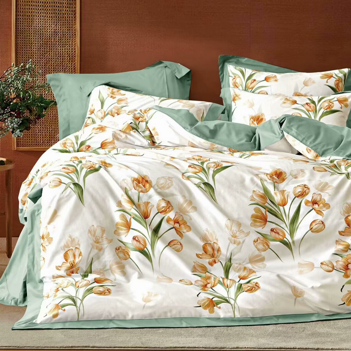 91家纺网 家纺一手货源 找家纺 （总）未来家居 2025新款UD活性印染铂金贡缎长绒棉四件套