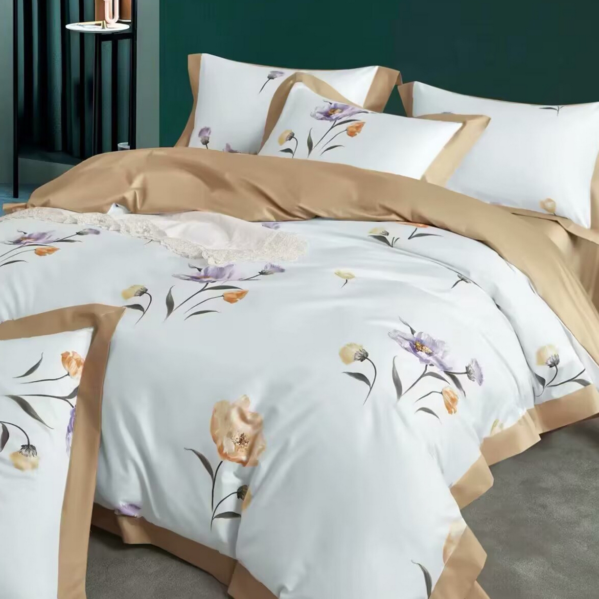 91家纺网 家纺一手货源 找家纺 （总）未来家居 2025新款UD活性印染铂金贡缎长绒棉四件套