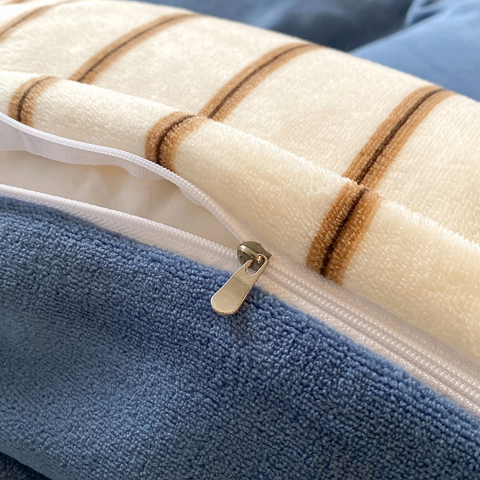 91家纺网 家纺一手货源 找家纺 富宁家纺 2025新款亲肤舒适牛奶绒8斤四件套-夜曲 夜曲-莱茵蓝