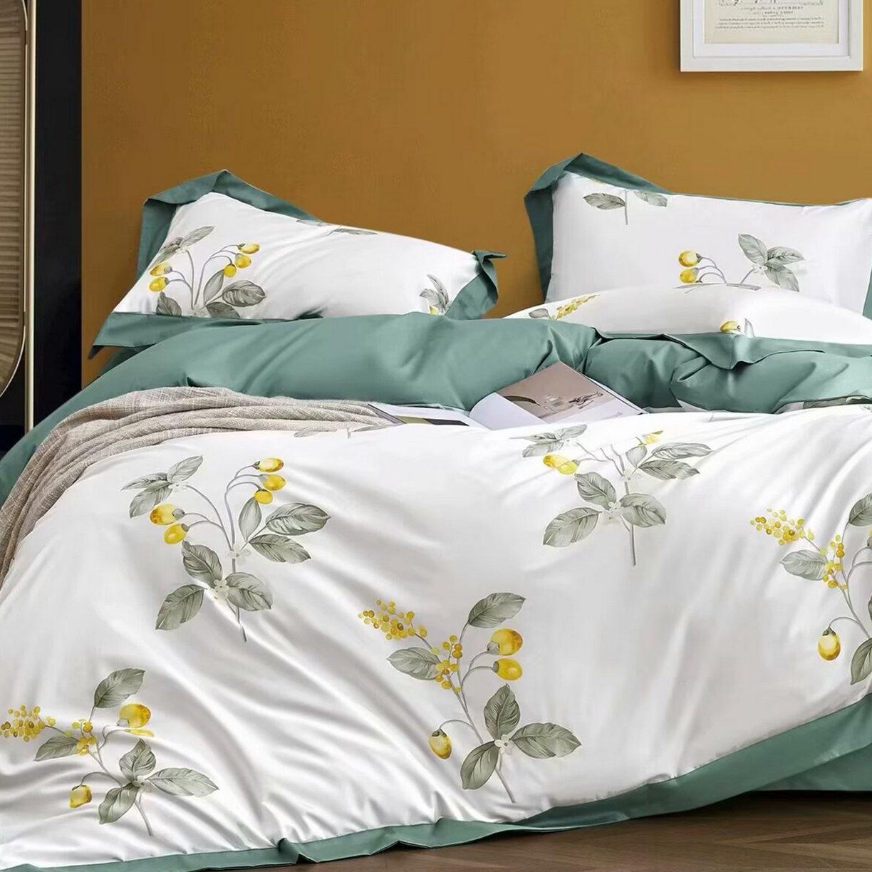 91家纺网 家纺一手货源 找家纺 （总）未来家居 2025新款UD活性印染铂金贡缎长绒棉四件套