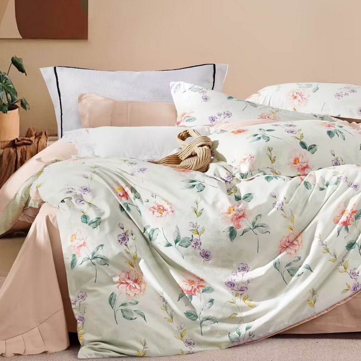 91家纺网 家纺一手货源 找家纺 （总）未来家居 2025新款UD活性印染铂金贡缎长绒棉四件套