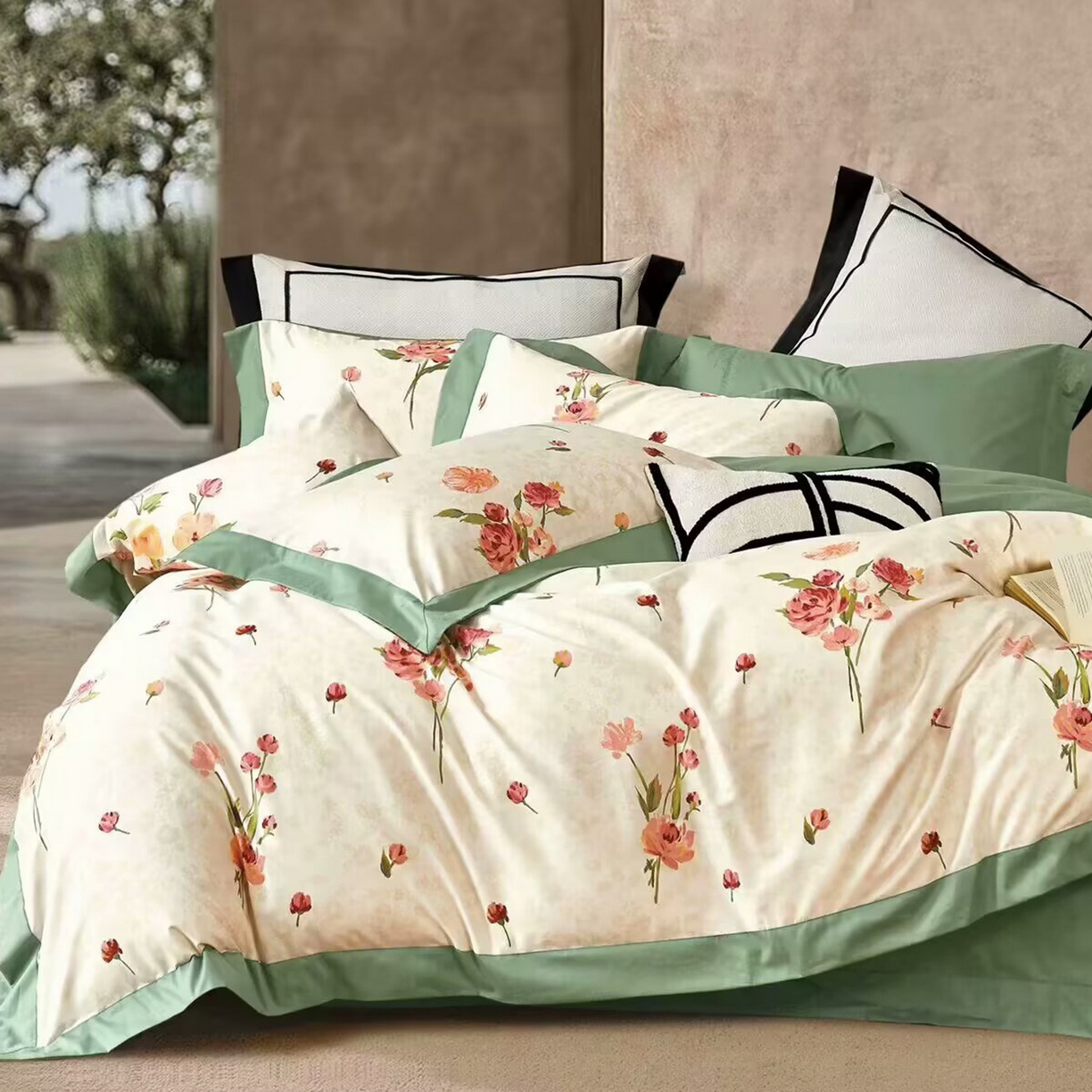 91家纺网 家纺一手货源 找家纺 （总）未来家居 2025新款UD活性印染铂金贡缎长绒棉四件套