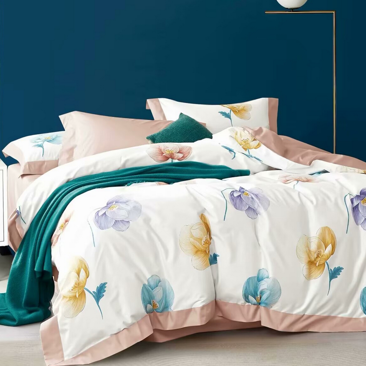 91家纺网 家纺一手货源 找家纺 （总）未来家居 2025新款UD活性印染铂金贡缎长绒棉四件套