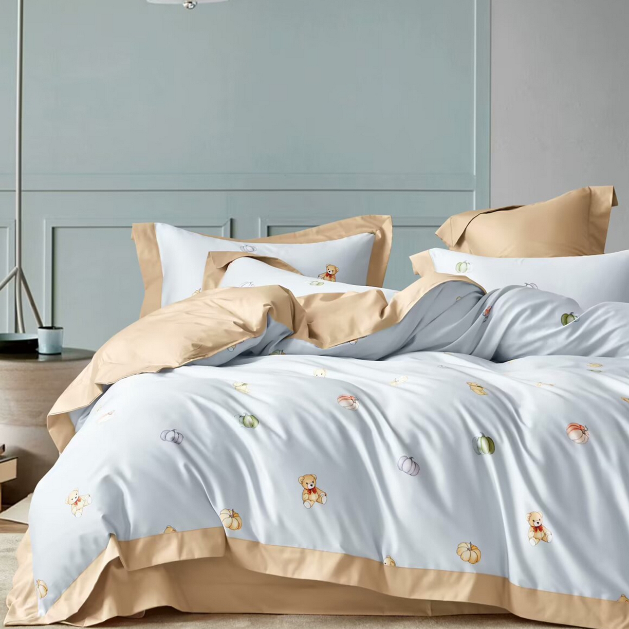 91家纺网 家纺一手货源 找家纺 （总）未来家居 2025新款UD活性印染铂金贡缎长绒棉四件套