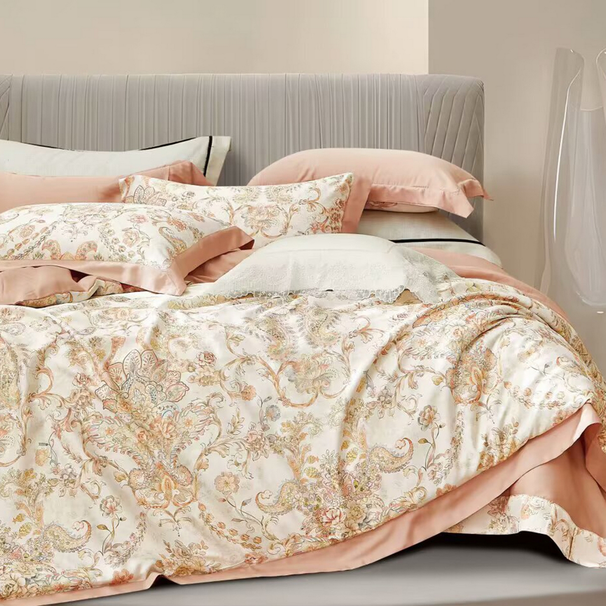 91家纺网 家纺一手货源 找家纺 （总）未来家居 2025新款UD活性印染铂金贡缎长绒棉四件套