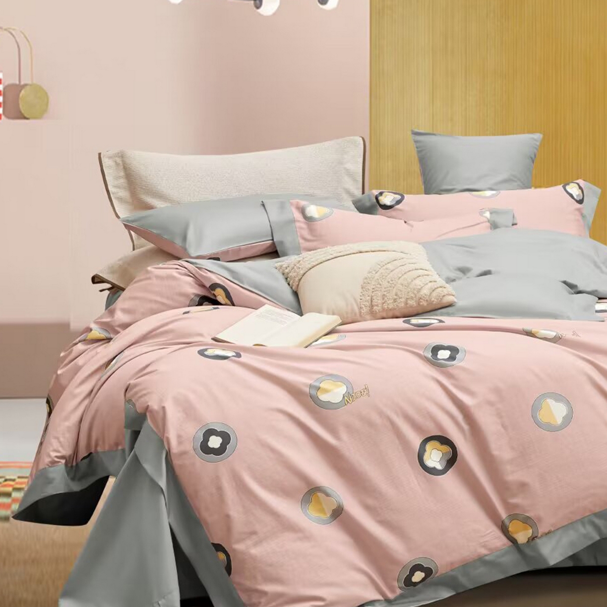 91家纺网 家纺一手货源 找家纺 （总）未来家居 2025新款UD活性印染铂金贡缎长绒棉四件套