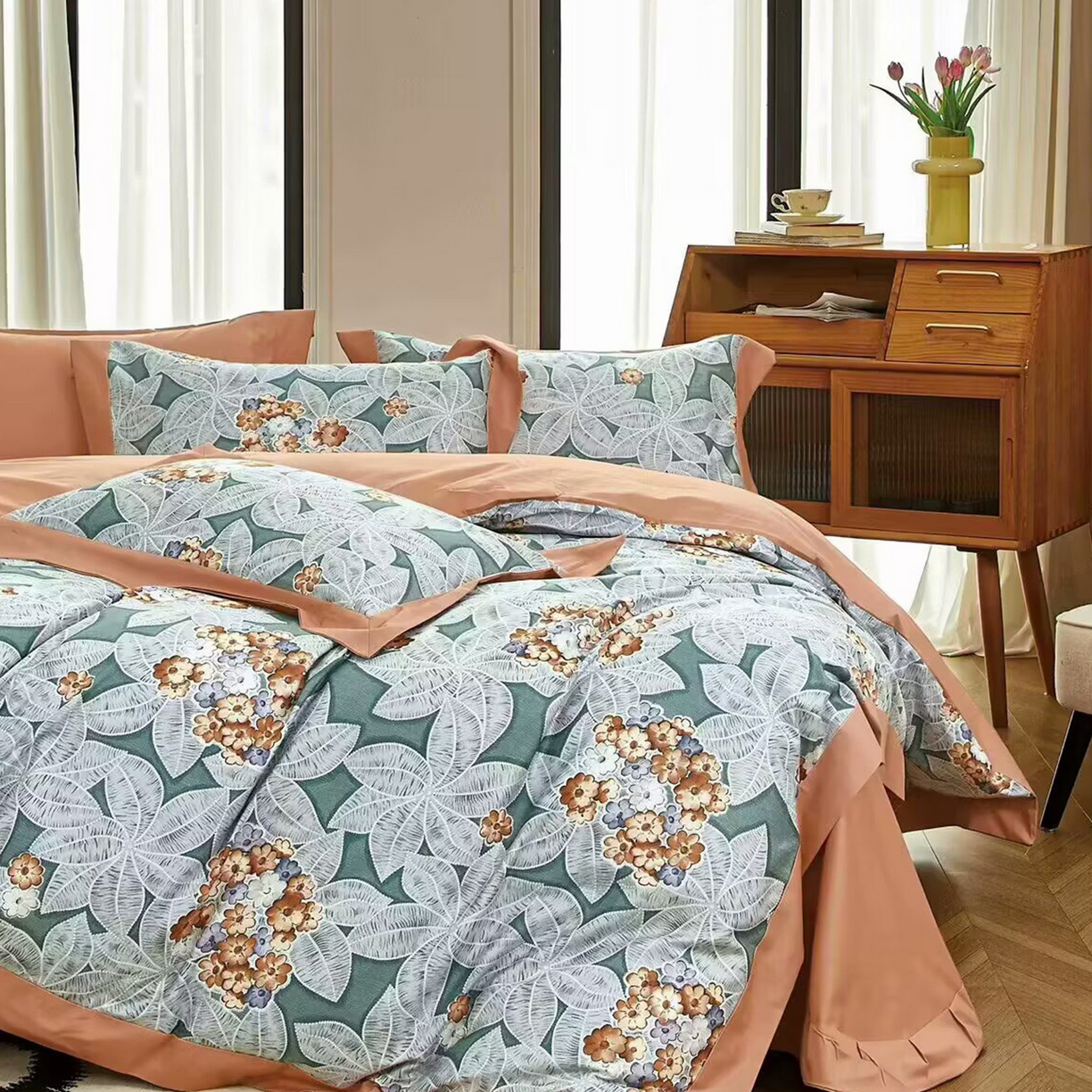 91家纺网 家纺一手货源 找家纺 （总）未来家居 2025新款UD活性印染铂金贡缎长绒棉四件套