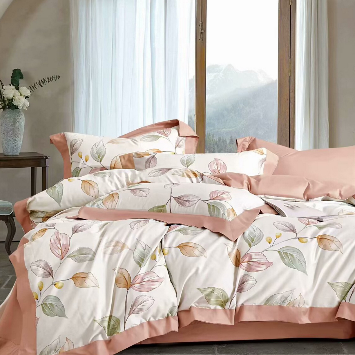 91家纺网 家纺一手货源 找家纺 （总）未来家居 2025新款UD活性印染铂金贡缎长绒棉四件套