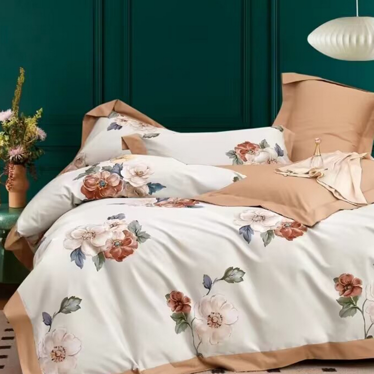 91家纺网 家纺一手货源 找家纺 （总）未来家居 2025新款UD活性印染铂金贡缎长绒棉四件套