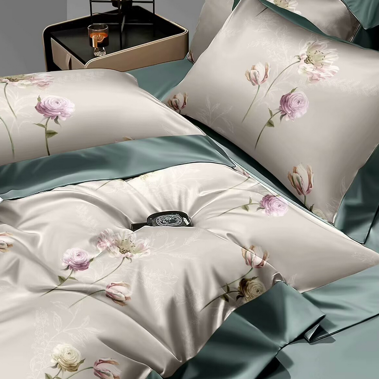 91家纺网 家纺一手货源 找家纺 （总）未来家居 2025新款UD活性印染铂金贡缎长绒棉四件套